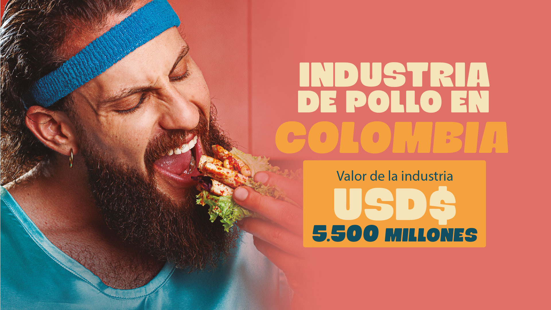 Valor de la industria de pollo en Colombia 5500 millones de dólares